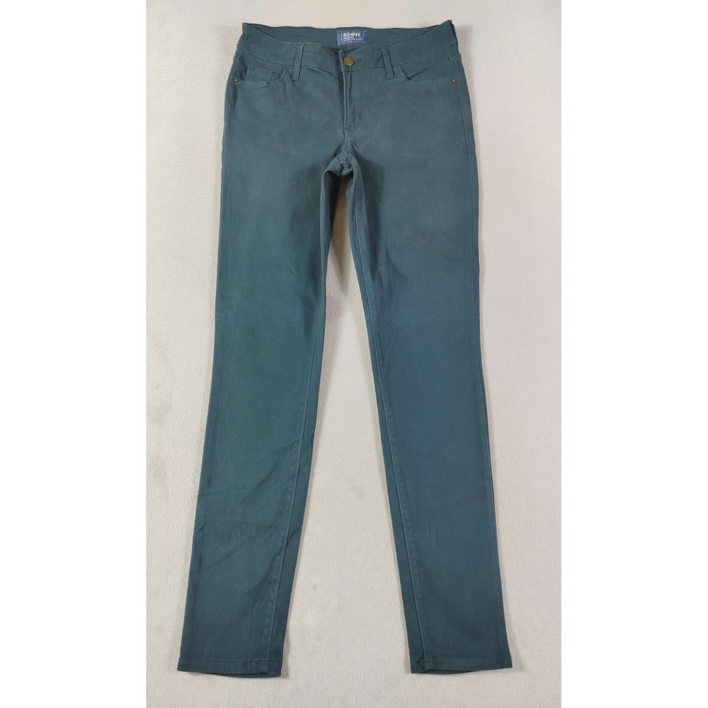 Old Navy Rockstar Jeans Womens‎ 10 Green Mid Rise Skinny Skater Slim Grunge